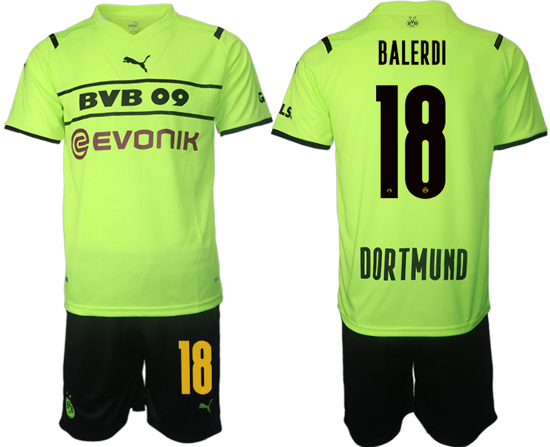 Men 2021-2022 Club Borussia Dortmund Cup green #18 Soccer Jersey->customized soccer jersey->Custom Jersey
